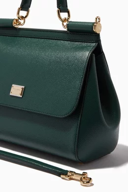 Buy Dolce Gabbana Green Medium Sicily Bag in Dauphine Leather For Women Online Ounass Bahrain