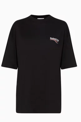 Balenciaga political logo t shirt discount