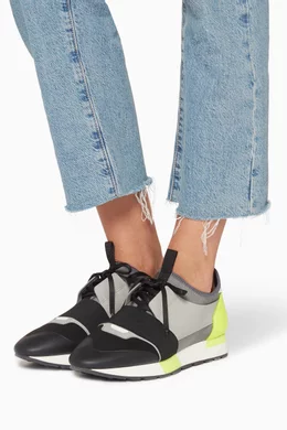 Balenciaga race runners black and yellow clearance
