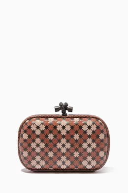 Buy Bottega Veneta Pink Pink Enamel Knot Clutch For Women Online Ounass Bahrain