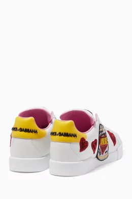 Buy Dolce Gabbana White White Amore Portofino Sneakers For Women Online Ounass Bahrain