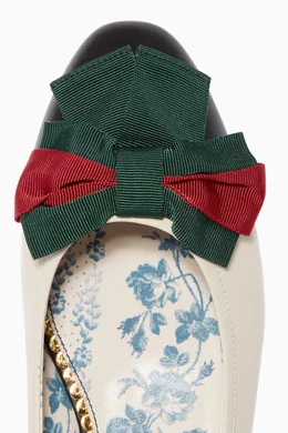 Gucci web bow flats shop