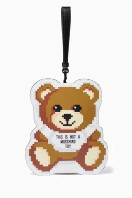 Buy Moschino Brown Teddy Bear Leather Clutch Bag For Women Online Ounass Bahrain