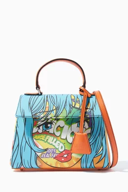 Buy Moschino Multicolour Multi Coloured Pop Art Printed Shoulder Bag For Women Online Ounass Bahrain