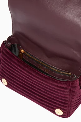 Buy Moschino Purple Dark Purple Small Quited Velvet Shoulder Bag For Women Online Ounass Bahrain