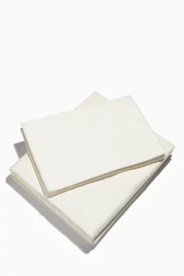 Buy Roberto Cavalli Neutral Ivory King-Sized Logo Duvet Cover Set - Main Image