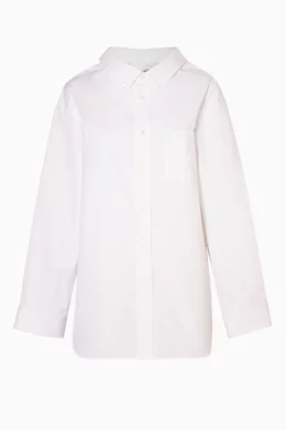 Buy Balenciaga White White Swing Collar Shirt For Women Online Ounass Bahrain