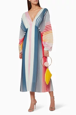 Tome rainbow pleated dress top