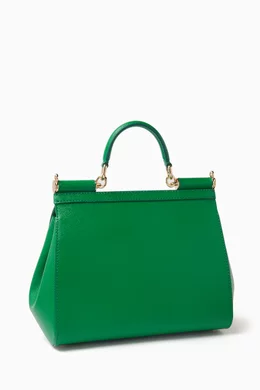 Buy Dolce Gabbana Green Medium Sicily Bag in Dauphine Leather For Women Online Ounass Bahrain