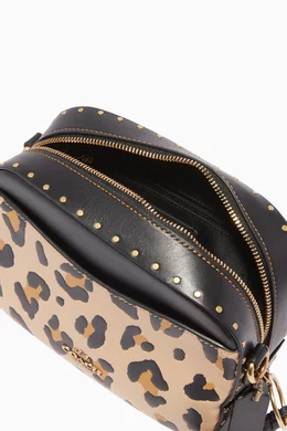 Coach leopard print camera bag clearance