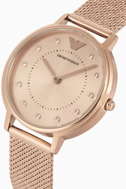 Buy Emporio Armani Colourless Classic Crystal Embellished Watch For Women Online Ounass Bahrain