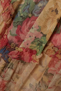 Buy Zimmermann Multicolour Splice Print Melody Floating Dress For Women Online Ounass Bahrain