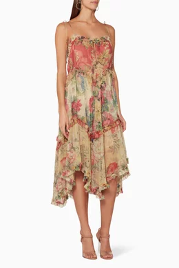Buy Zimmermann Multicolour Splice Print Melody Floating Dress For Women Online Ounass Bahrain