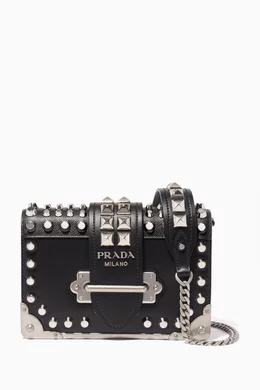 Prada studded cahier bag shop