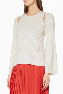 Vince off shoulder slit pullover on sale