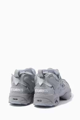 Buy Vetements Grey Vetements X Reebok Reflective Instapump Fury Sneakers For Women Online Ounass Bahrain
