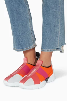 Buy Emilio Pucci Orange Orange Neoprene Logo Sneakers For Women Online Ounass Bahrain