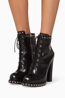 Alexander mcqueen hobnail ankle boots deals
