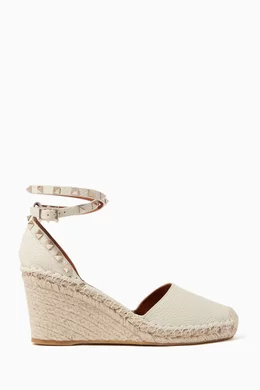 Buy Valentino Garavani Neutral Valentino Garavani Rockstud Wedge