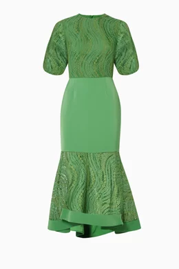 Buy Keepsake The Label Green Green Flawless Love Midi Dress For