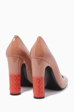 Buy Bottega Veneta Pink Dahlia Isabella Patent Leather Pumps For Women Online Ounass Bahrain