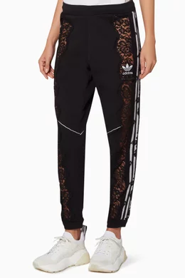 Buy Stella McCartney Black Stella McCartney X Adidas Lace Striped Joggers For Women Online Ounass Bahrain