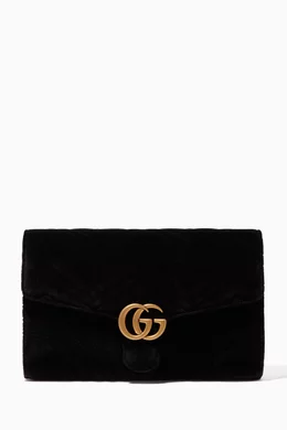 Buy Gucci Black Black GG Marmont Velvet Clutch For Women Online Ounass Bahrain
