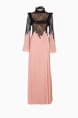 Peach and black gown shop