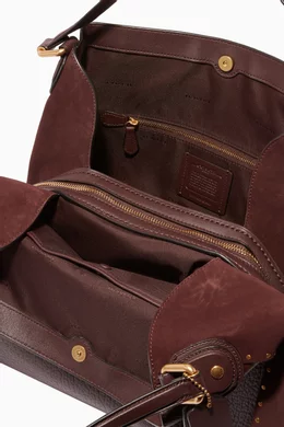 Coach edie 42 rivet leather & suede shoulder bag new arrivals
