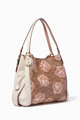 Buy Coach Brown Chalk Signature Rose Print Edie 31 Shoulder Bag For Women Online Ounass Bahrain