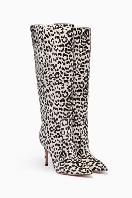 White leopard boots 2025