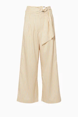 Buy C MEO Yellow Honey Striped Believe In Me Pants For Women Online Ounass Bahrain