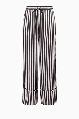 Monochrome striped trousers shop