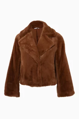 Vince plush faux fur coat on sale