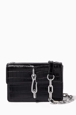 Buy Alexander Wang Black Black Small Crocodile Embossed Cross Body Bag For Women Online Ounass Bahrain