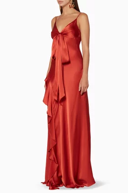 Nicolas tie front maxi dress clearance