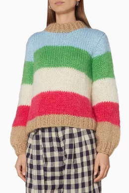 Ganni color block sweater store