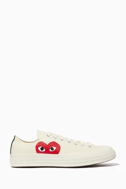 Buy Comme des Garcons PLAY White x Converse Chuck 70 Low Top Sneakers in Canvas For Men Online Ounass Bahrain