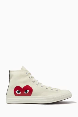 Buy Comme des Garcons PLAY Neutral x Converse Chuck Taylor High Top Sneakers For Men Online Ounass Bahrain
