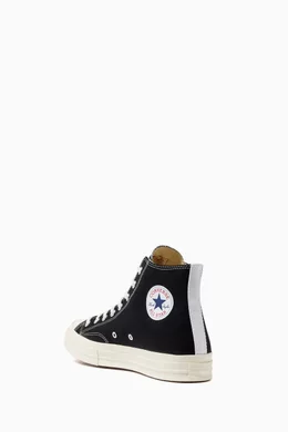Buy Comme des Garcons PLAY Black x Converse Chuck 70 High Top Sneakers in Canvas For Men Online Ounass Bahrain