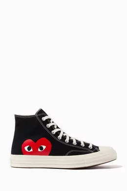 Buy Comme des Garcons PLAY Black x Converse Chuck 70 High Top Sneakers in Canvas For Men Online Ounass Bahrain