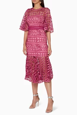 Buy La Maison Talulah Pink Pink Caprice Midi Dress For Women Online Ounass Bahrain