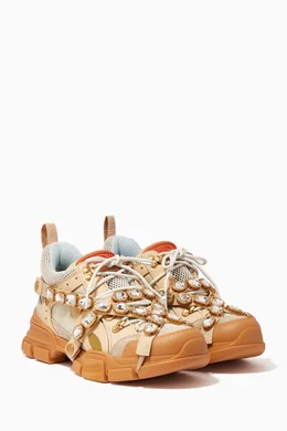 Gucci flashtrek embellished sneakers women sales