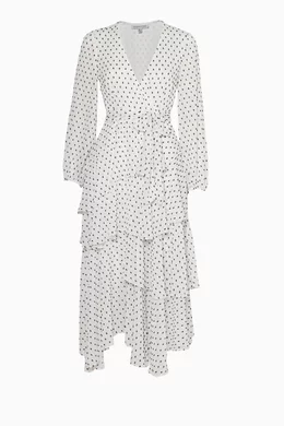 Shona joy wilder tiered midi dress shop