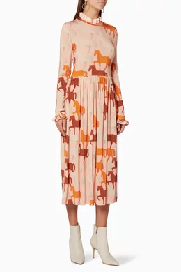 Buy Stine Goya Pink Light Pink Printed Clarabelle Dress For Women Online Ounass Bahrain