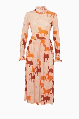Buy Stine Goya Pink Light Pink Printed Clarabelle Dress For Women Online Ounass Bahrain