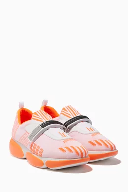 Buy Prada Orange Orange Knit Cloudbust Sneakers For Women Online Ounass Bahrain
