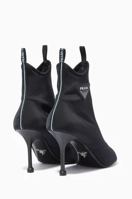 Buy Prada Black Black Neoprene Logo Sock Boots For Women Online Ounass Bahrain