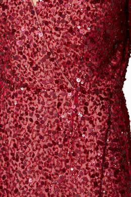 Buy Rachel Gilbert Red Berry Red Embellished Trixie Gown For Women Online Ounass Bahrain