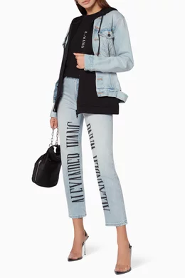 Alexander wang layered denim jacket 2025